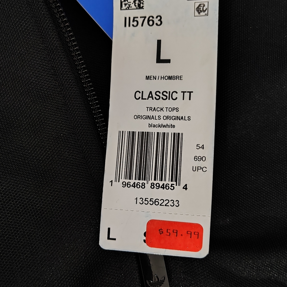 Adidas Originals Black and White Track Jacket - Picture 2 of 2